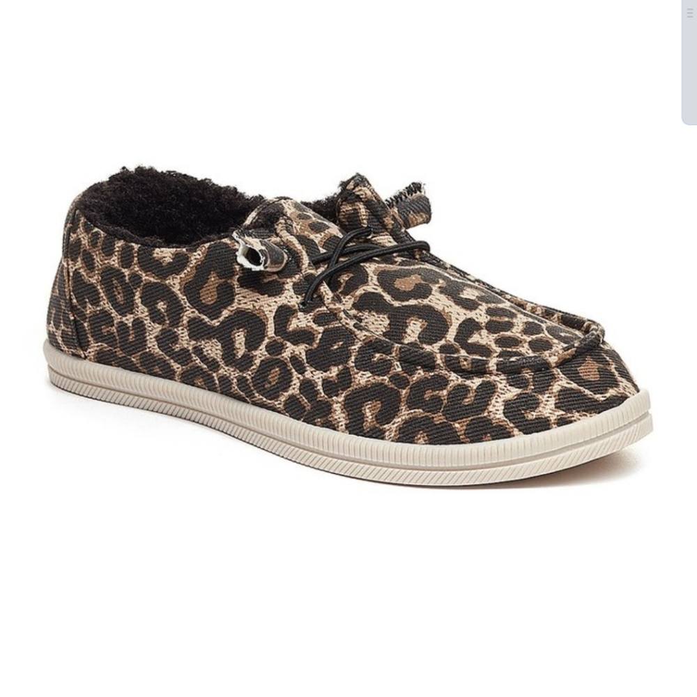 NEW Rocket Dog Leopard Sherpa Lined Slip Ons